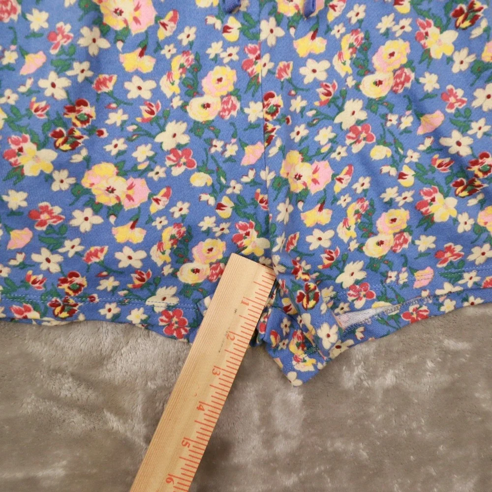 Polo Ralph Lauren‎ Blue Floral Zip Up French Terry Romper Girl's size XL 16 - Picture 11 of 13